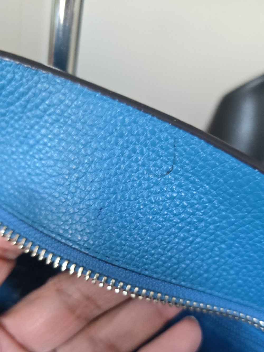 Coach Sophia Small Tote Bright Blue Pebbled Leather 💙 & Silver Hardware #36604 - Picture 14 of 14